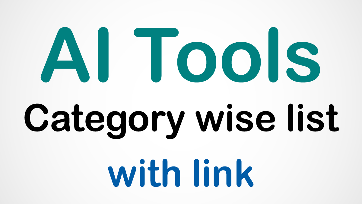 AI Tool For Your Needs